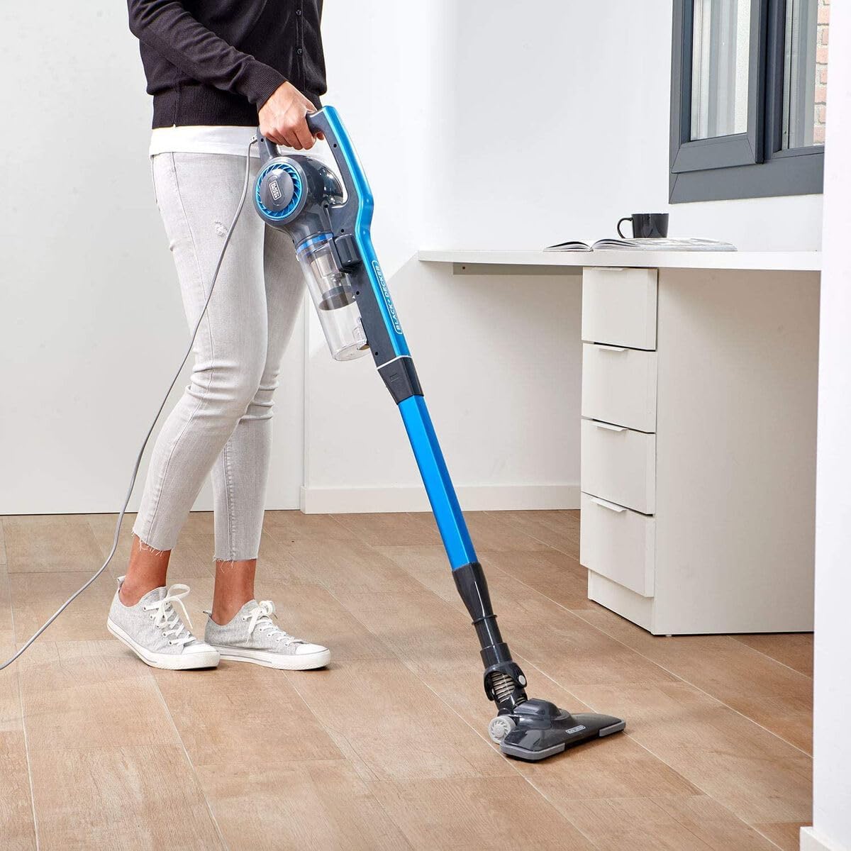 BLACK+DECKER - Scopa Elettrica Ciclonica a filo 3 in 1 senza sacco 600 Watt